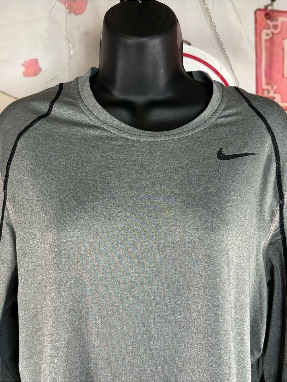 Nike Pro Light Gray Dri-FIT Performance Tee M